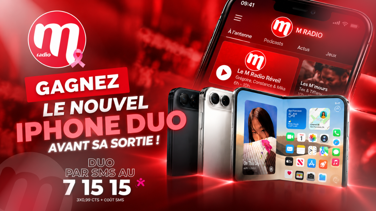 M Radio vous fait gagner un iPhone Duo avant sa sortie ! M Radio vous fait gagner un iPhone Duo avant sa sortie !
