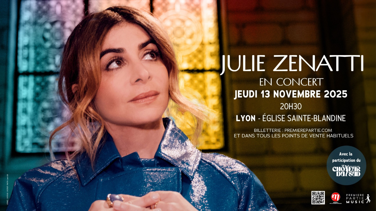 Julie Zenatti en concert à l'Eglise Sainte-Blandine de Lyon le jeu 13 novembre 2025 !