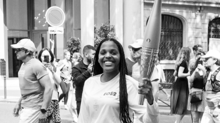 Mentissa fière d'avoir porté la flamme olympique Mentissa fière d'avoir porté la flamme olympique