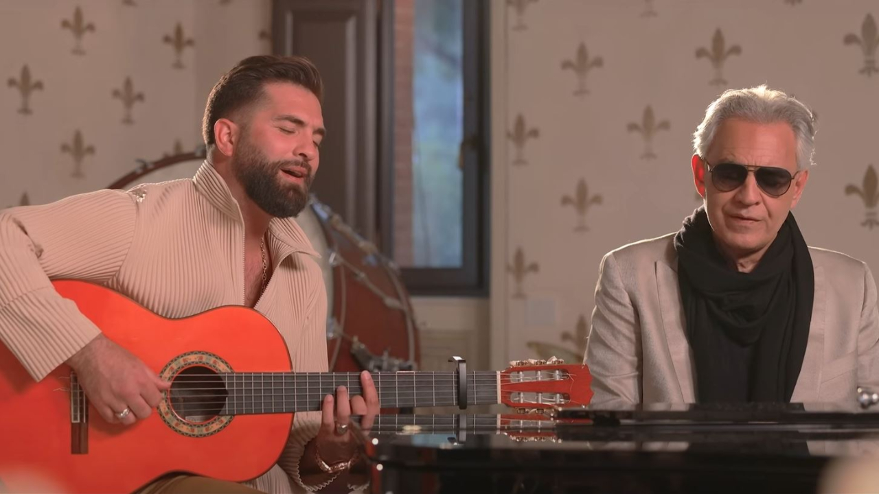 Kendji Girac et Andrea Bocelli donnent de la voix dans le clip de "Je vis pour elle"